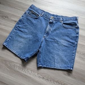 Vintage LL Bean Made in USA Denim Blue Jean Dad Shorts Size 42